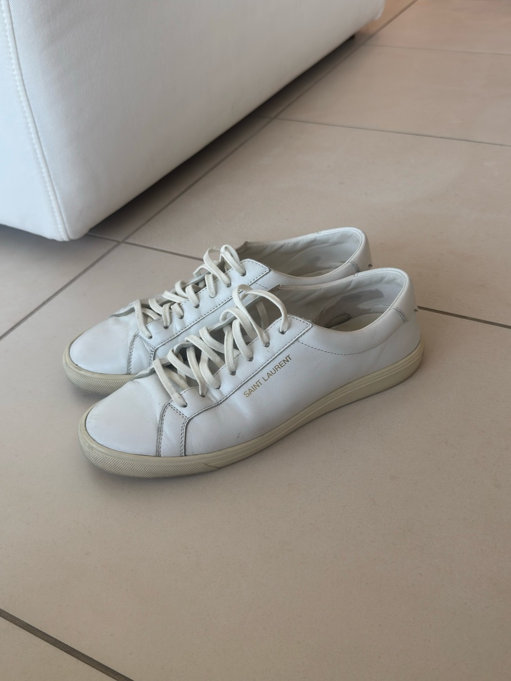 Saint Laurent Andy White Sneakers EU 42 - Picture 2 of 9